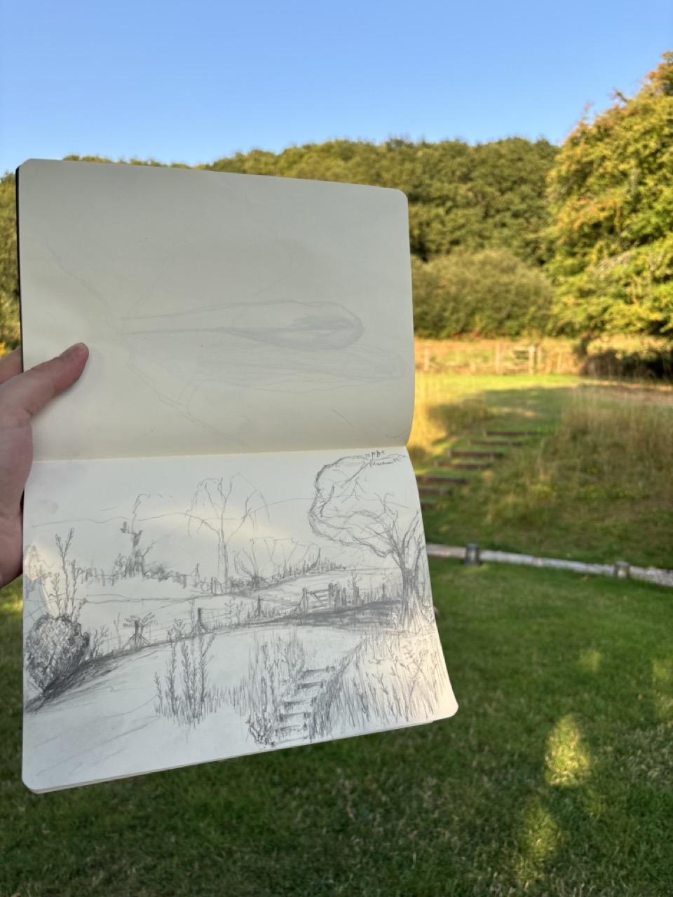 Pencil landscape sketch